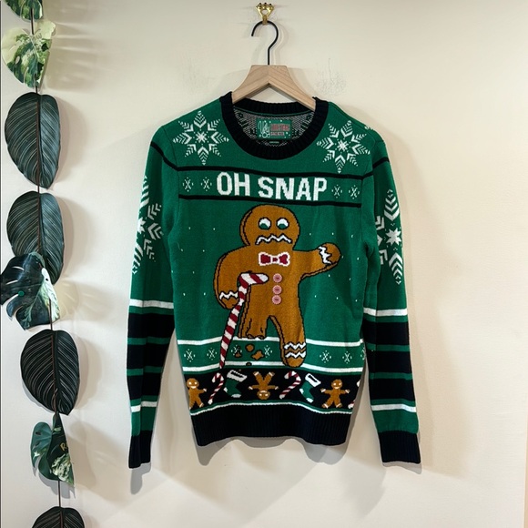 Ugly Christmas Sweater with Gingerbread Design S - Picture 1 of 7